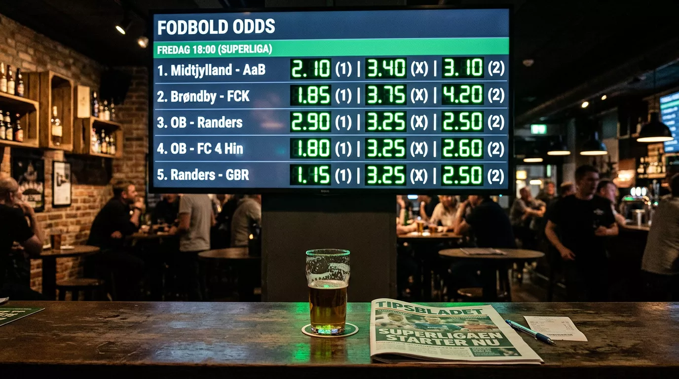 Fodbold odds med formater, beregning og odds-sammenligning