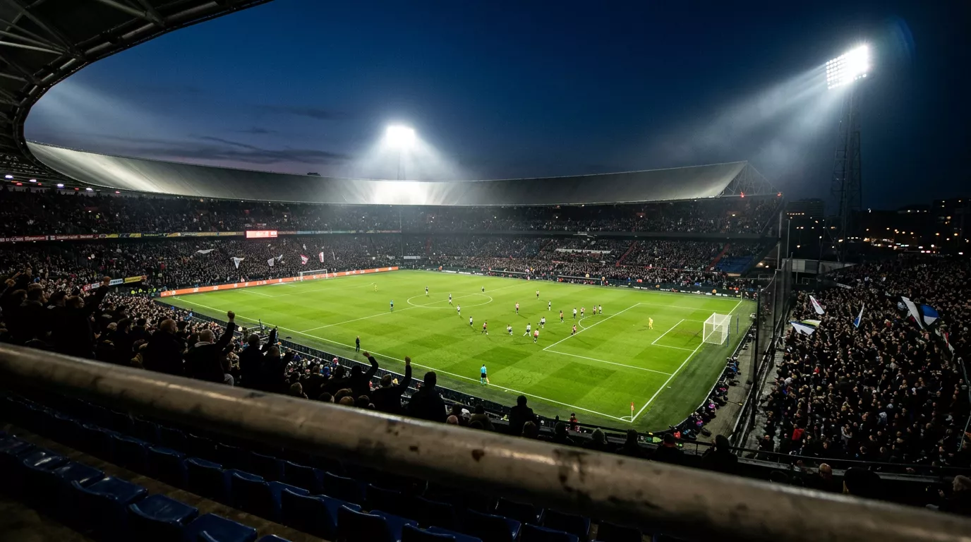 Live betting på fodbold under en kamp på et stadion med skiftende odds i realtid