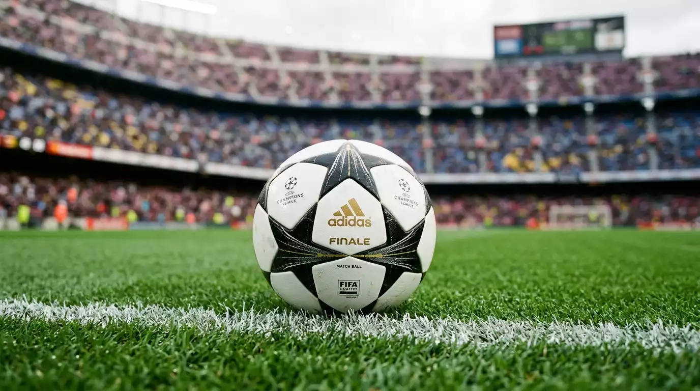 Fodbold pa groent graes med hvide striber og over/under maal betting-tema